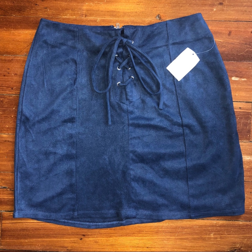 Suede skirt